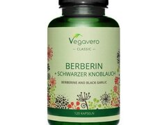 Vegavero Berberin extract + Usturoi negru si Afine, 120 Capsule